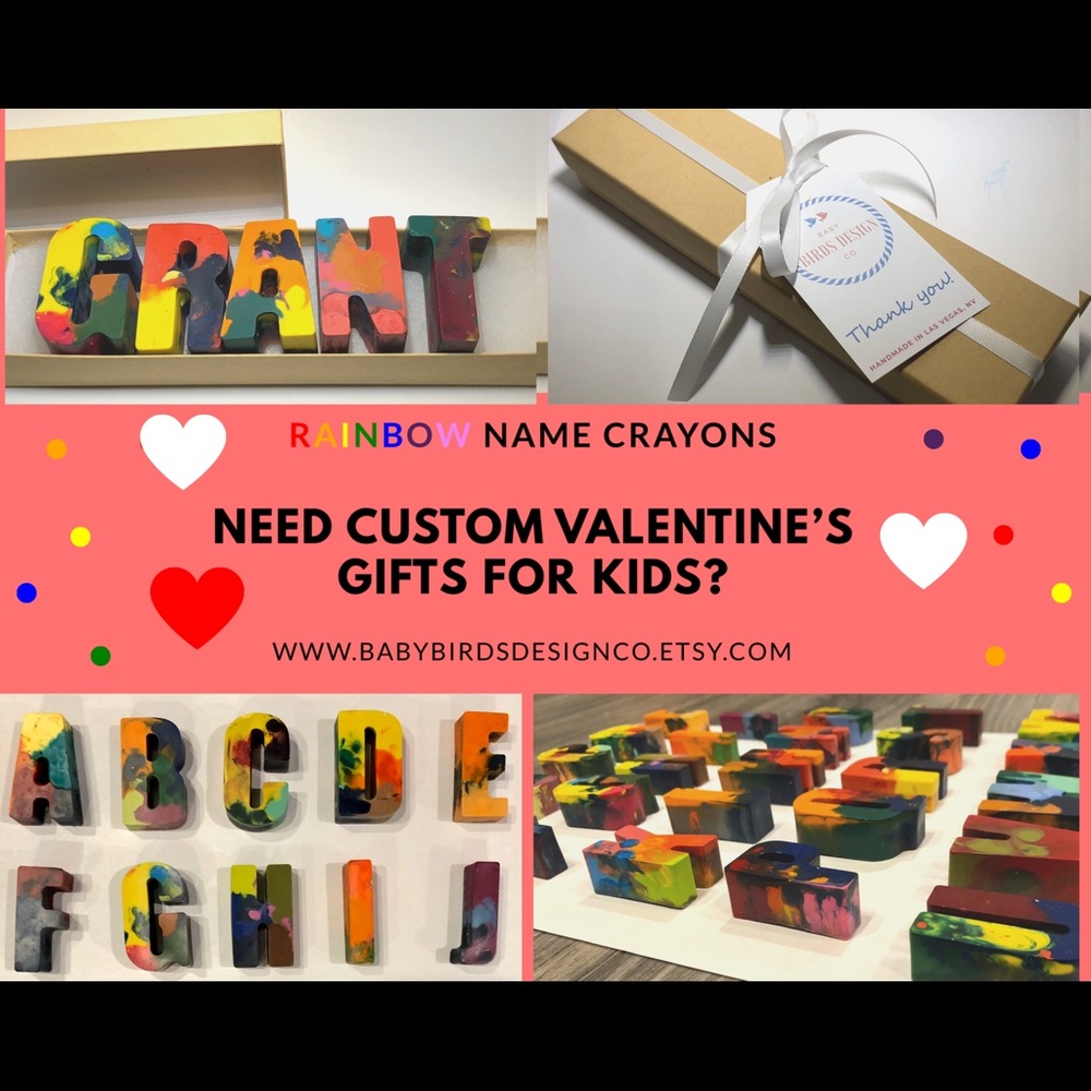 Custom Rainbow Name Crayons ~ 4-6 Letters